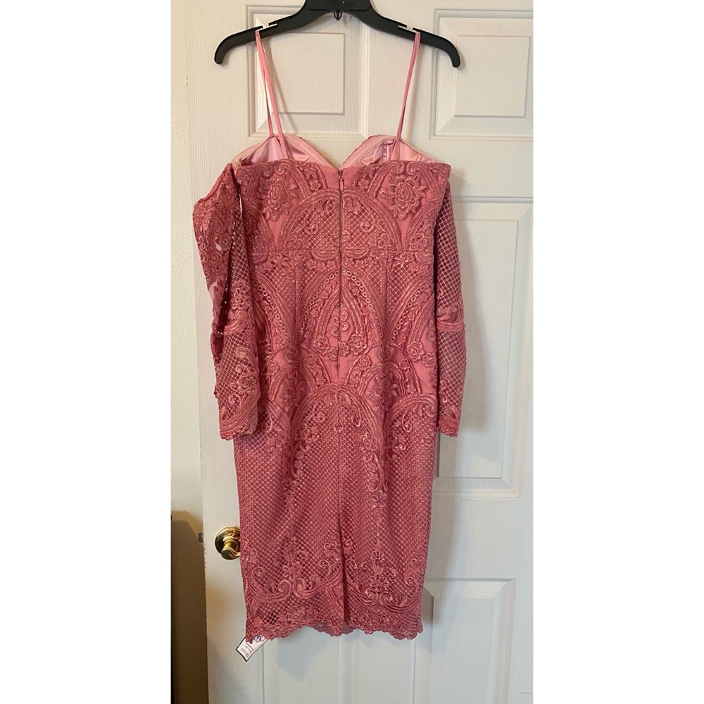 BRAND NEW W/ TICKET Pink Lace Evening dress - Picture 3 of 4